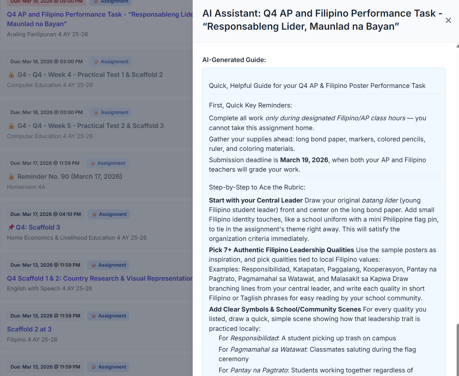 AI-powered subject topic assistant